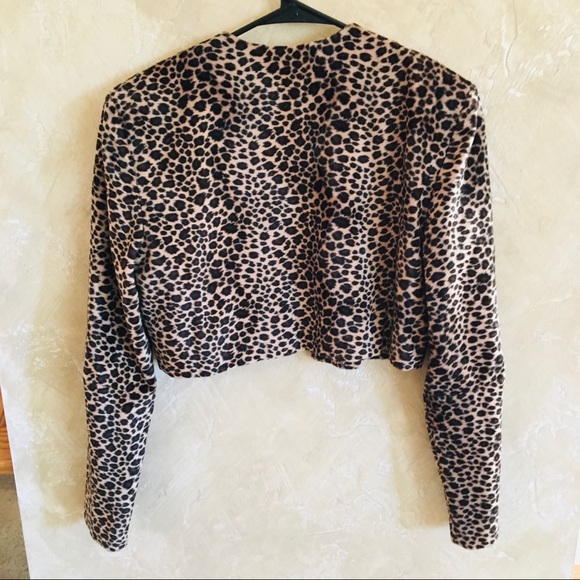 Miss Ashlee Cropped Faux Fur Animal Print Jacket - Picture 4 of 4